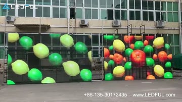 LEDFUL High Brightness Indoor Outdoor SMD P3.9-7.8 Full Color Video Wall Glass LED Display Screen