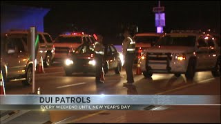 DUI task force will be patrolling streets every weekend from Thanksgiving until New Year's