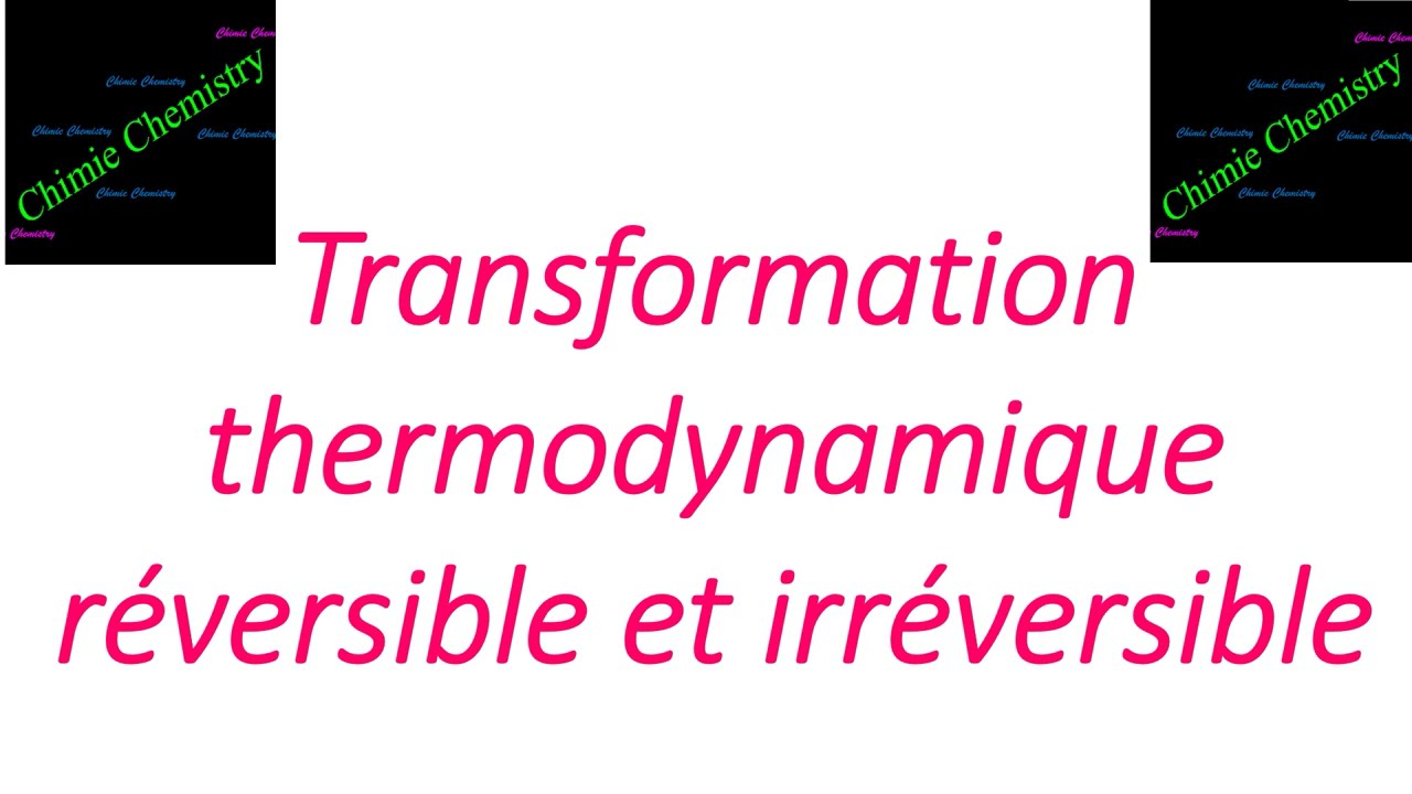 Exercice thermodynamique : Transformation réversible et  irréversible #thermodynamique