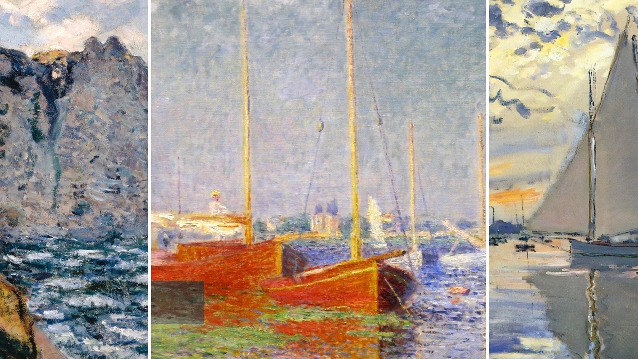 Claude Monet TV — Silent Art Gallery · September 27 Morning | Red Boats at Argenteuil & others