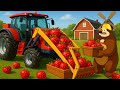 Farmer Hard Work ?? | Planting Strawberries, Cleaning Waste & Horse Barn | Real Farm Animation DEFAULT