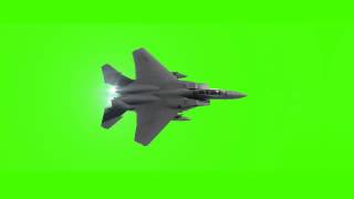 F-15 Usaf Plane Shoots Missiles - Green Screen Animation