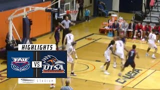 Florida Atlantic vs. UTEP Basketball Highlights (2018-19) | Stadium