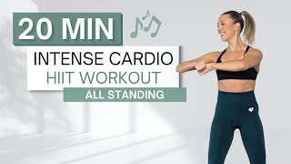 20 min CARDIO HIIT WORKOUT To The Beat ♫ | All Standing | Super High Intensity