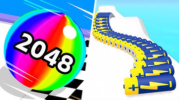 Ball Run 2048  |  Battery Run  - All Level Gameplay Android,iOS   NEW APK BIG UPDATE