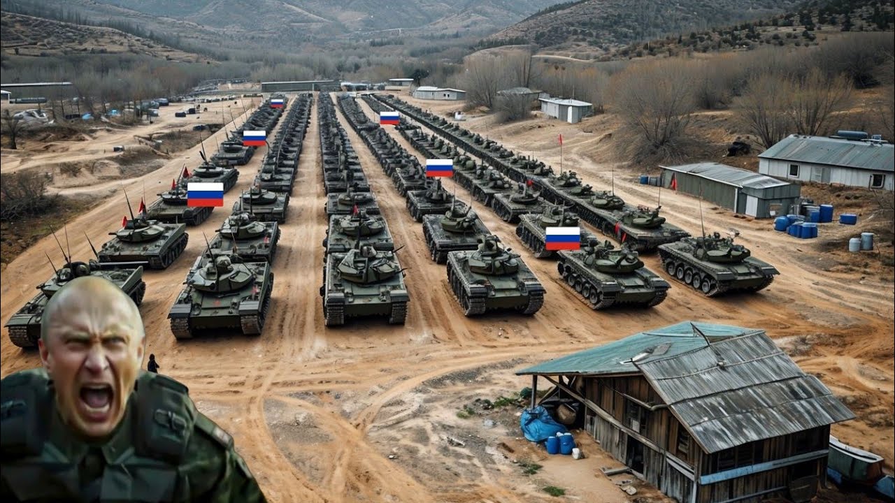 TODAY! A Russian base with thousands of units of Russian military equipment was destroyed!