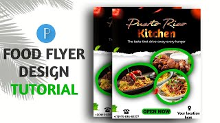 How to Create a Food Flyer Design in Pixellab | Restaurant Flyer