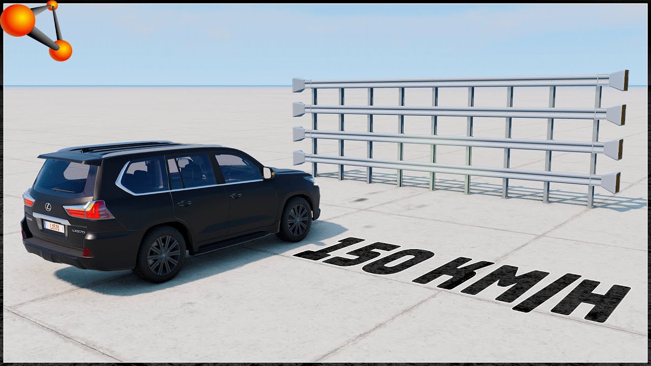 WALL GUARD RAIL vs CARS! 100 Km/H CRASH TEST! - BeamNg Drive