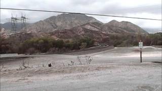 EB BNSF Bare Table Train Ascends the Cajon Pass @ Wrightswood CA