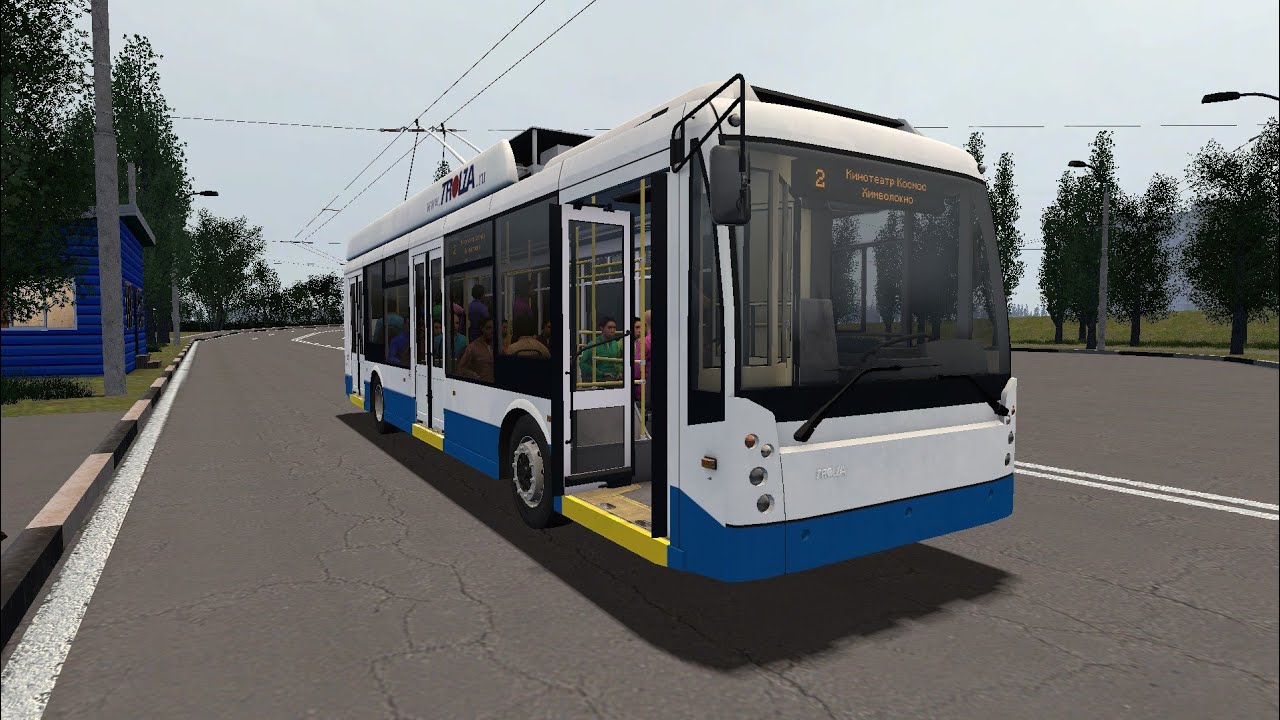 Поездка на троллейбусе ТролЗа 5256 на карте г. Балаково в Garry's mod Trolleybus FS 