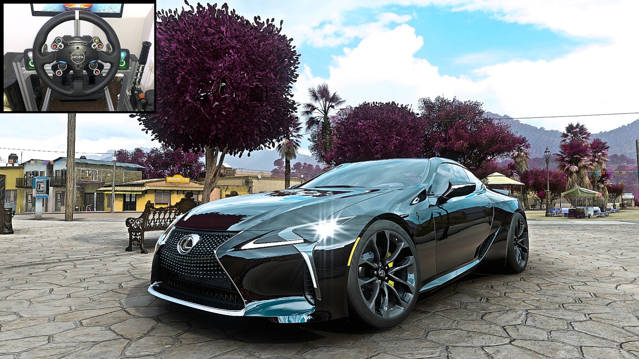Lexus R9 Lexus LC 500 Drifting | Forza Horizon 5 | MOZA R9 Steering Wheel - YouTube