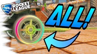 THE RAREST WHEELS: ALL PAINTED Rocket League APEX WHEELS! - Full Showcase! (RLCS Trading)
