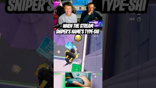 When the stream sniper's name is typeee shii 😂 #romike #romike2013 #fortnite