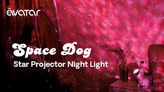 AvatarControls Space Dog - Galaxy Lighting Projector with Bluetooth Speaker and White Noise