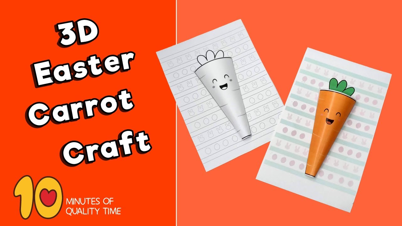 3D Easter Carrot Craft