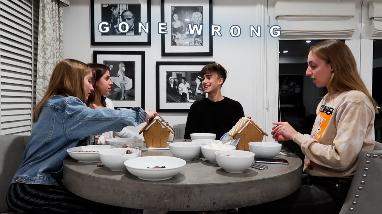 family gingerbread house making competition (GONE WRONG) | vlogmas-ish days six and seven