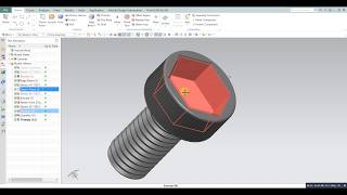 Siemens Nx tutorial Hex key bolt with thread design in NX siemens