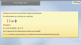 The Empty Set | Sets | Math | Class 11th | iPrep