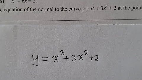 Normal to the curve | CALCULUS