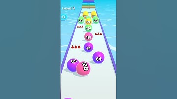Satisfying Video on Ball Run 2048 - All Levels Gameplay Android, iOS Level 9 #shorts #ballrun2048