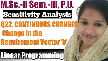 Sensitivity Analysis l Continuous Change in Requirement Vector 