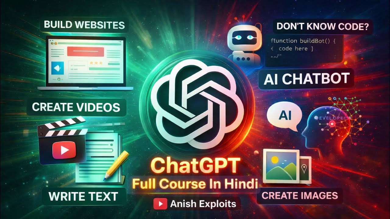 ChatGPT Full Course in Hindi | AI Se Website, Video, Image Sab Banao ...