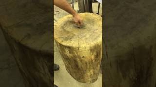 Carving A Stump For Metalshaping