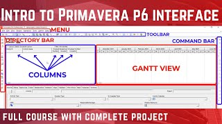 Introduction to Primavera P6 Interface | Primavera Complete Course | Project Management