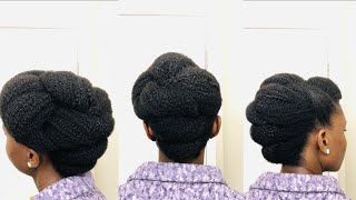 Easy natural hairstyle || Roll Tuck & Pin protective hairstyle