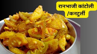 पावसाळ्यातील रानभाजी कनटोली (कंटोला, कर्कोटकी, ककोरा)|Spiny gourd fry | बहुगुणी|vlog08