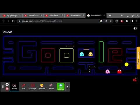 Playing pacman doodle - YouTube