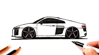 How to draw an Audi