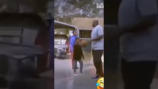 Neighbor calls police on boys playing basketball, So the police department brings Shaq to the game