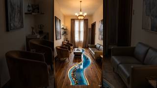 Luxury Epoxy River Living Room Transformation | Futuristic Wooden Floor Design | Before to After