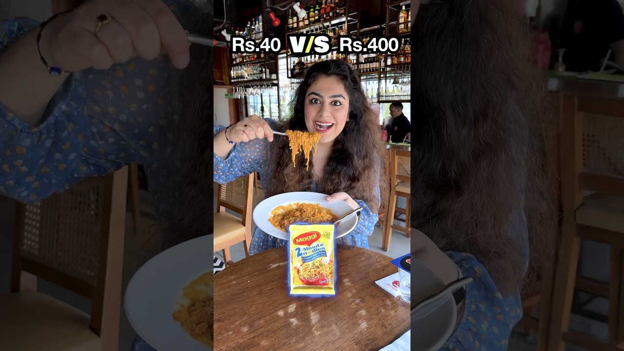₹40 vs. ₹400 Maggi Challenge! Cheap vs.Expensive Food Comparison #thakursisters #shorts
