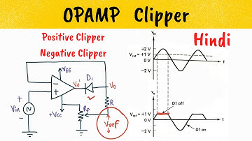 OPAMP CLIPPER - Hindi - Positive and Negative Clipper - Circuit, working and waveforms