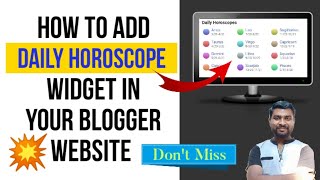 How To Add Daily Horoscope Widgets In Blogger Website | Horoscope Widget For Blogger - SmartHindi screenshot 1