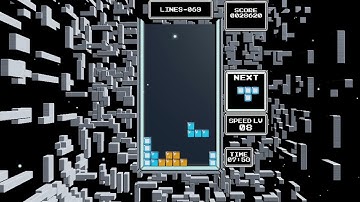 "Classic Score Attack" (NTSC) high score (L12) in Tetris Effect Connected - Steam version on laptop