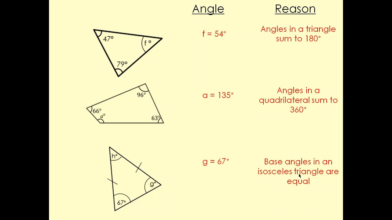 Triangles and quadrilaterals - YouTube