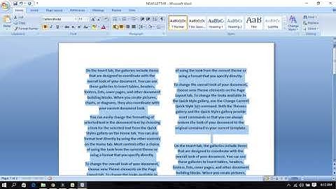 newsletter creating two columns MS Office Word  TAMIL  #COAEXAM#STARTAMILEXAM