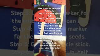 How to make a Paper Plate Watermelon #bullworthacademy