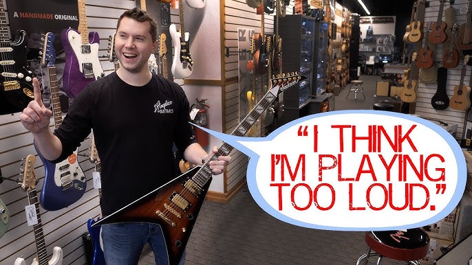 Playing the forbidden riff at guitar center #guitar #guitartok #fyp #g, playing forbidden riff at guitar center