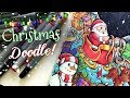 EPIC CHRISTMAS DOODLE !! | 2018 Copic Marker Christmas Drawing by Shrimpy