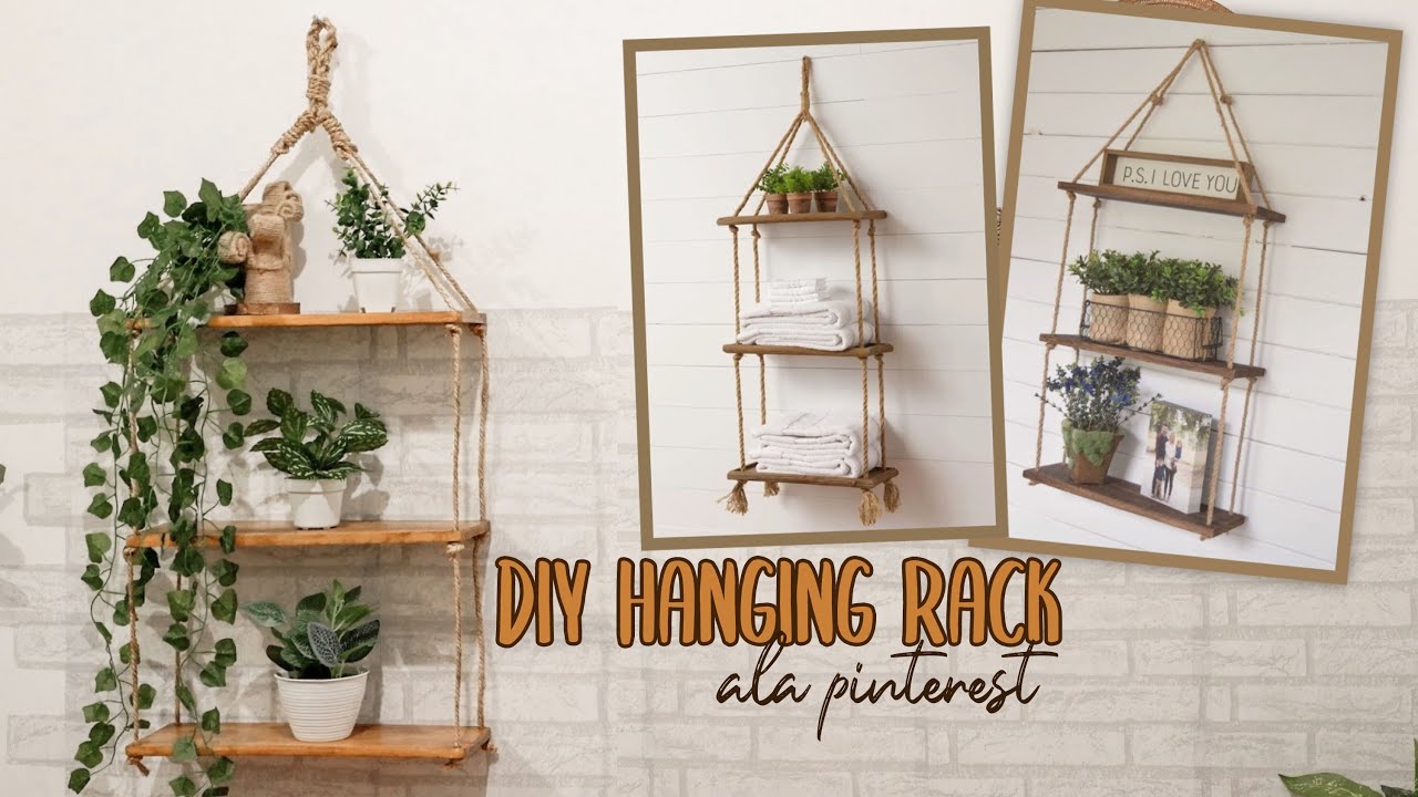 DIY ROOM DECOR 10 Hanging Rack ala Pinterest (Rak Gantung Industrial