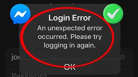 How to fix messenger login problem 2025 | Error An Unexpected occurred please try again