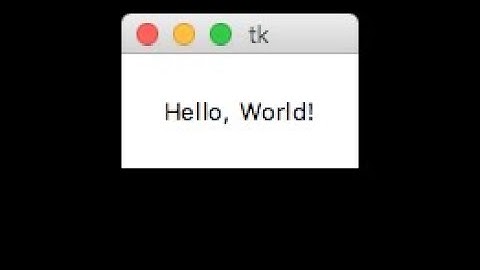 How to write hello world in python Tkinter GUI
