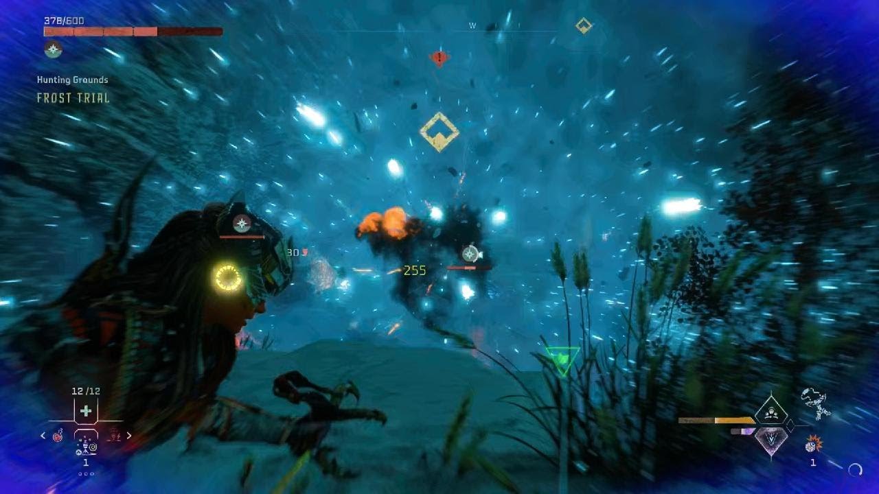 Horizon Forbidden West, Frost Trial/ Destroy 3 Brittle Sacks,Very hard PS5 gameplay.