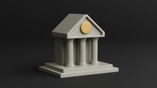 Low poly Bank building || 3d modelling tutorial 