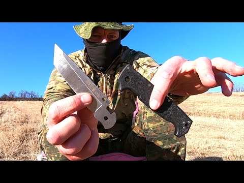 COLD STEEL SR1 LITE TANTO - DESTRUCTION TEST - UNTIL IT BREAKS - STEEL: 8Cr13MoV  - TORTURE TIP TEST