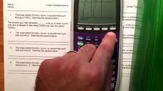 Linear transformations with function notation